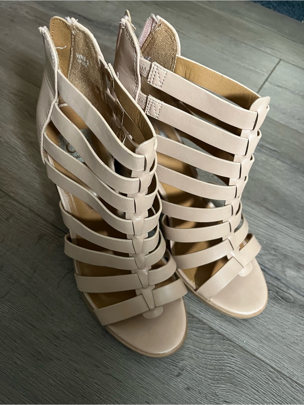 Dolce Vita Blush Strappy Cage High Heel Sandals